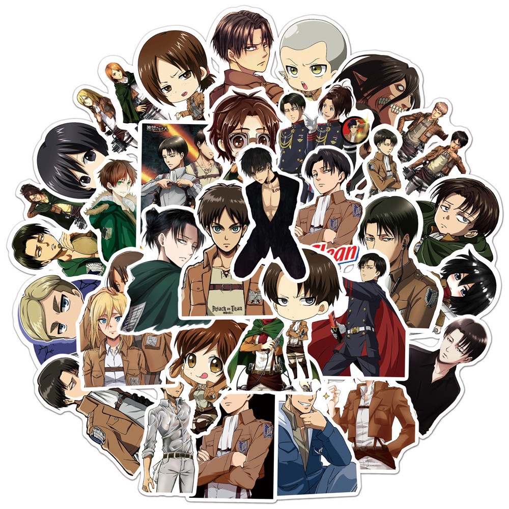 Hình dán sticker hoạt hình anime Attack on Titan - DB.122