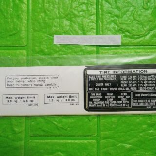 Bộ tem thông số SH 2008