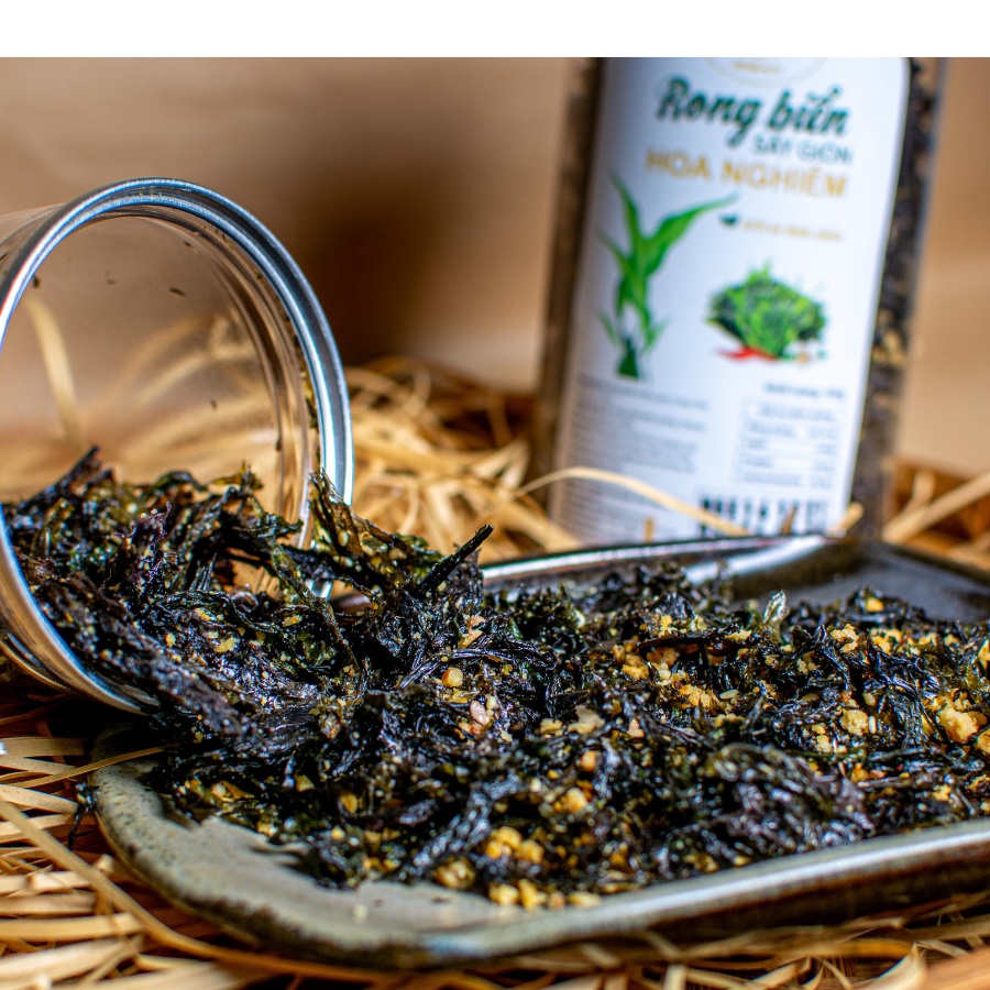 Rong biển sấy tỏi - Giòn thơm ngon ăn liền Hoa Nghiêm - Chính hãng - Hũ 100gram - HSD 6 tháng (date luôn mới)- STHP | BigBuy360 - bigbuy360.vn