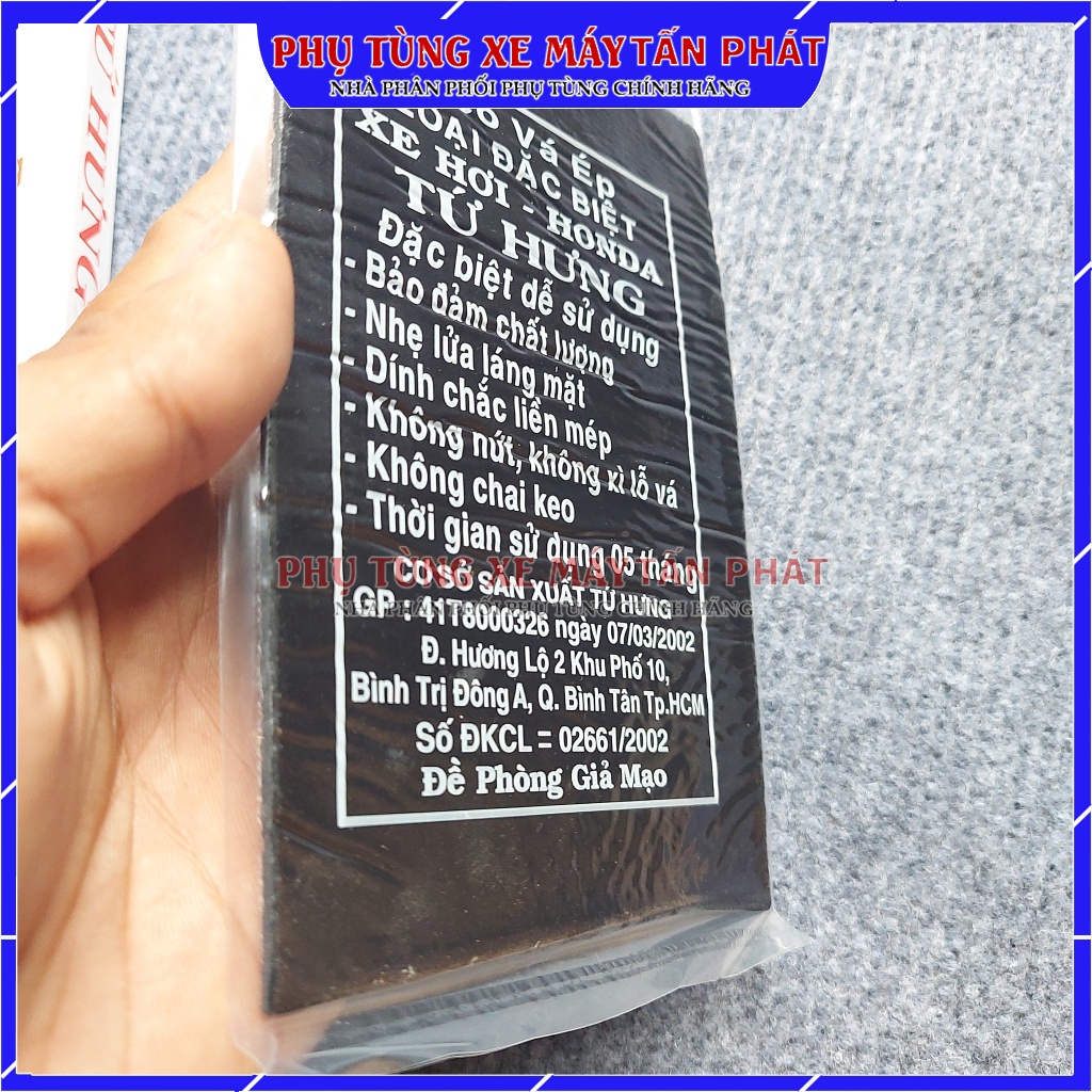Miếng Keo Cao Su Non Vá Ép Chín  Ruột - Vỏ Lốp Xe Máy Xe Đạp Ô Tô Xe Hơi Xe Hãng Tứ Hưng