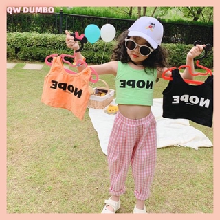 Áo Croptop Sát Nách In Chữ Thời Trang Cho Bé Gái 3-8 Tuổi