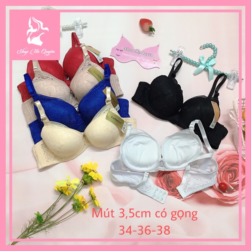 Áo lót mút 3,5cm có gọng- phủ ren ôm khít ngực chống há miệng, chống hở ngực