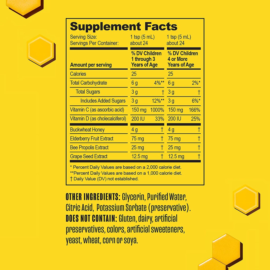 Siro ho mật ong BEEKEEPER'S NATURALS Kids Daytime Honey Cough Syrup date 08.2025