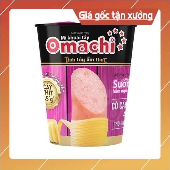 1 hộp MÌ LY KHOAI TÂY OMACHI SƯỜN HẦM NGŨ QUẢ CÓ CÂY XÚC XÍCH THỊT THẬT 113G