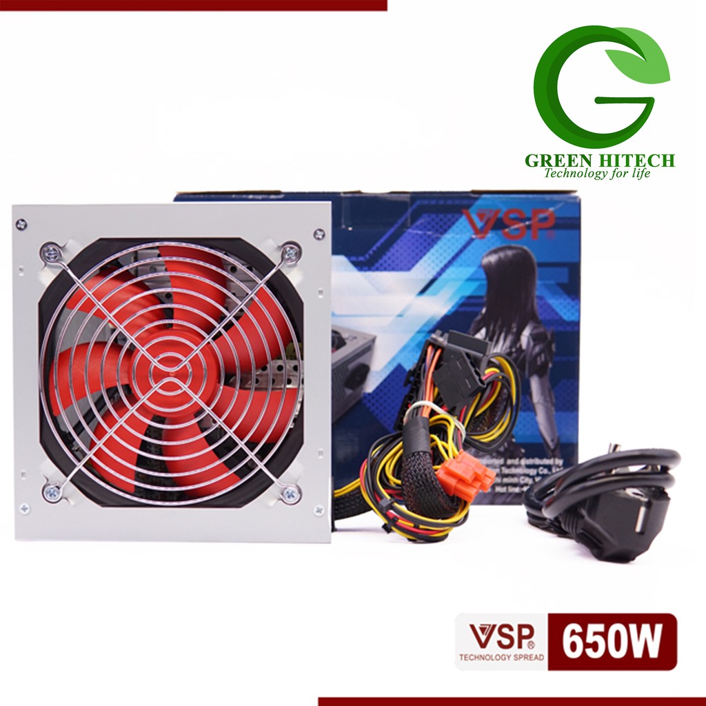 [Chính Hãng] Nguồn VSP 650W Full Box - Kèm Dây Nguồn Bảo Hành 24 tháng