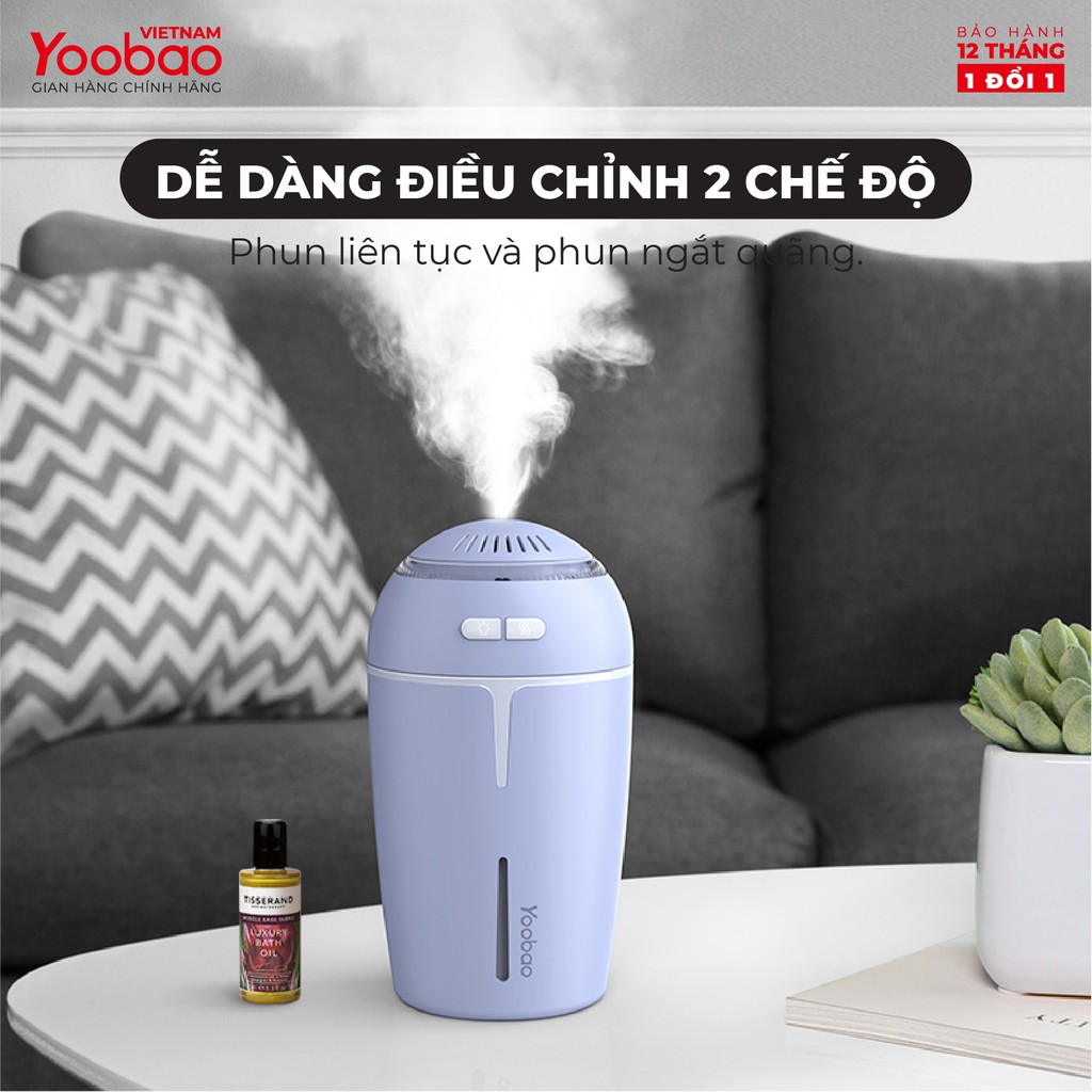 Máy phun sương khuếch tán tinh dầu YOOBAO YB-H05 Dung tích 300ml Chống khô da - Hàng chính hãng - Bảo hành 12 tháng 1 đổ