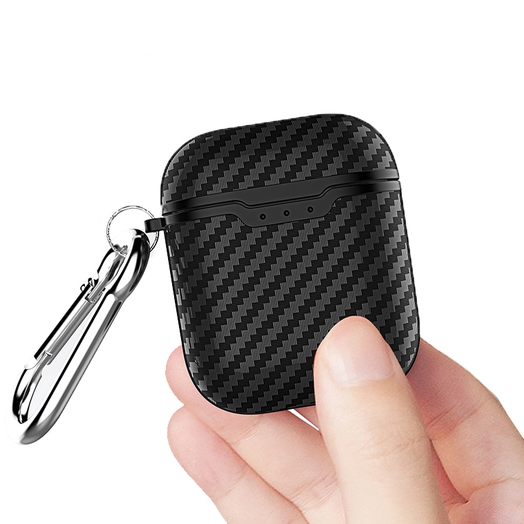 Skin For AirPods Case,Shockproof Protective Carbon Fiber Cover for AirPods Charging Case 2 & 1