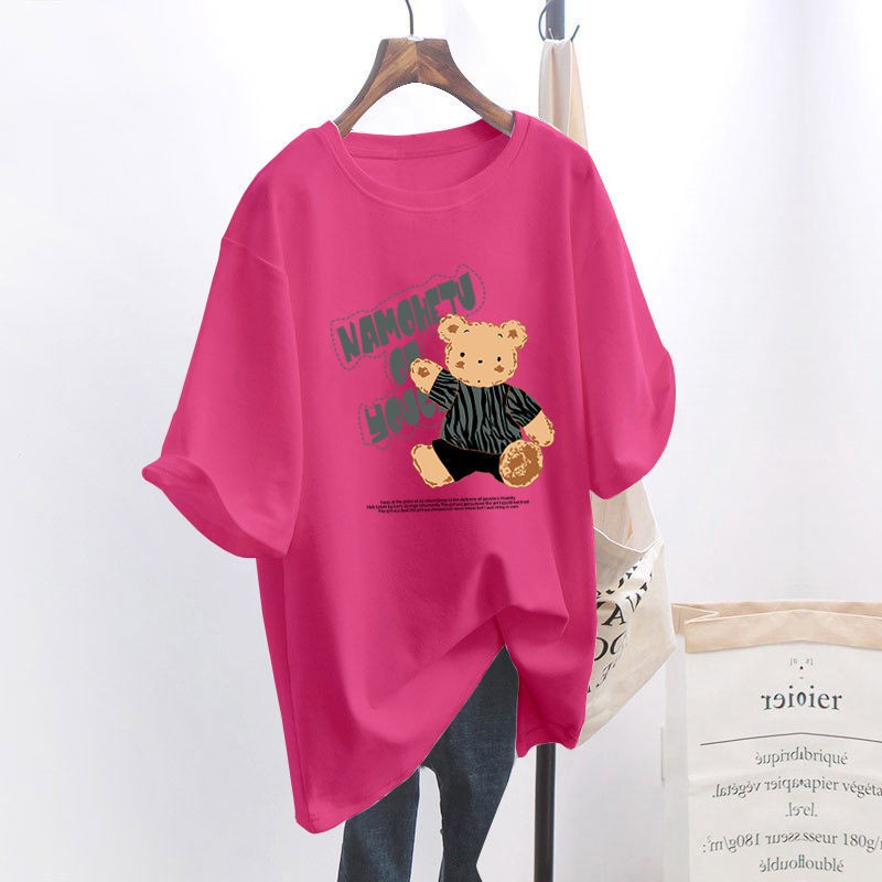 NRVP Áo Thun Tay Ngắn Dáng Rộng In Họa Tiết Thời Trang Mùa Hè Mới 2021 Cho Nữ