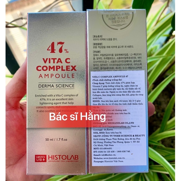 ✅ TINH CHẤT LÀM TRẮNG SÁNG DA SERUM VITAMIN C HISTOLAB 50ml