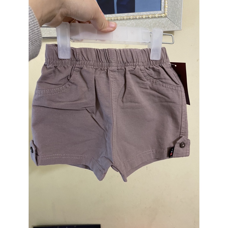 Quần đùi thô kaki mềm túi hộp/đùi khuy bấm cho bé trai
