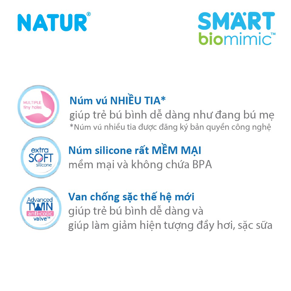 Núm vú cổ rộng nhiều tia Natur SMART biomimic | Size S/ M/ L