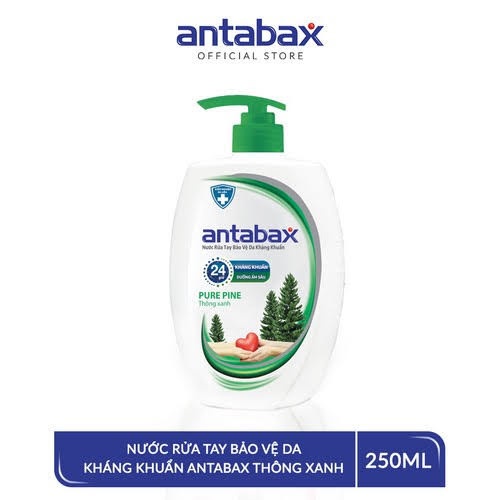 Nước rửa tay bảo vệ da kháng khuẩn antabax thông xanh 250ml