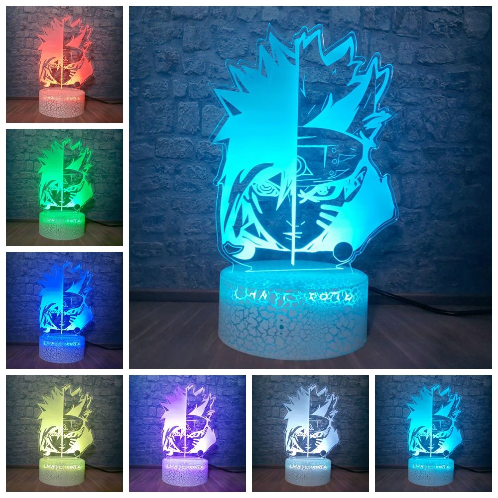 Đèn Led Ngủ Hình Naruto Uzumaki Team 7 Sasuke Kakashi Hatake Itachi Uchiha 3d