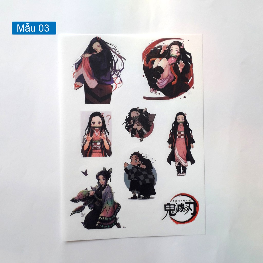 Sticker / hình dán anime Diệt Quỷ Cứu Nhân / Kimetsu No Yaiba