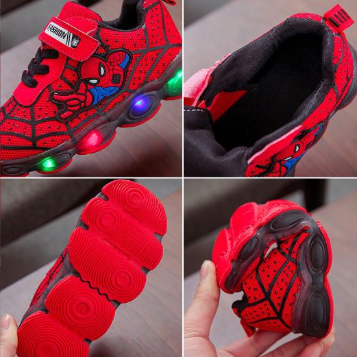 Giày thể thao người nhện spiderman chớp đèn siêu nhẹ và êm chân