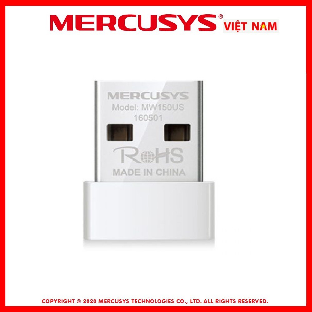 Bộ chuyển đổi USB Nano không dây Mercusys N150 MW150US