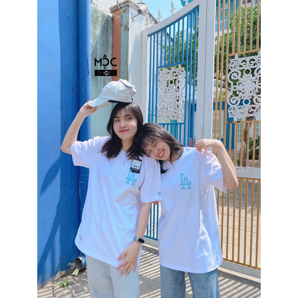 [CHÍNH HÃNG] Áo thun New Era logo LA Monogram Xanh Dương màu Trắng