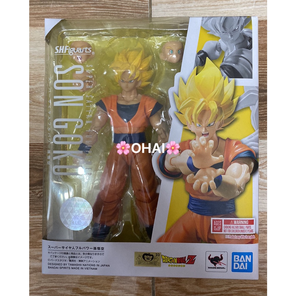 Mô Hình Nhân Vật S.H. Figuarts Dragon Ball Z Super Saiyan Full Power Son Goku Chính Hãng Mới 100%