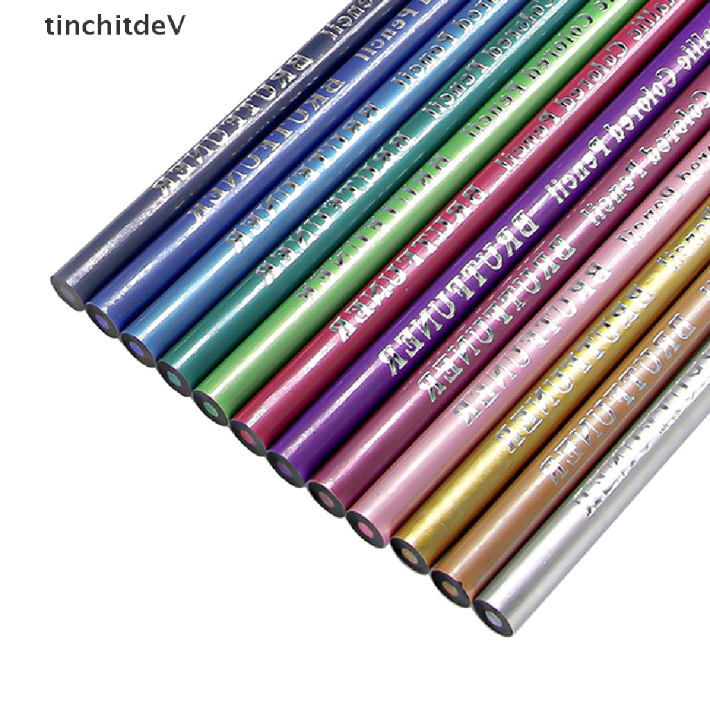 Bộ 12 Bút Chì Màu Vẽ Phác Thảo Bằng Thiếc