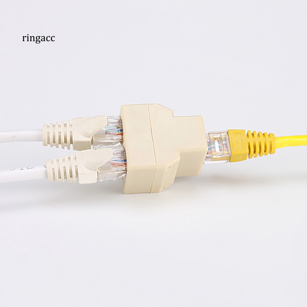 Đầu nối cáp mạng Cat6/5/5e RJ45 Lan chuyển đổi 1 cổng thành 2 cổng