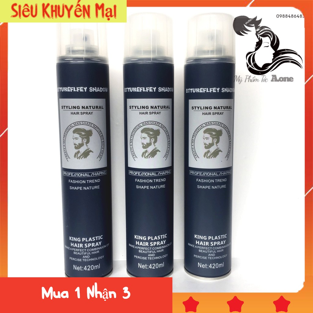 COMBO 3 Gôm Xịt Tóc Butterfly Shadow 420ml-GIƯ NẾP CỤC TỐT