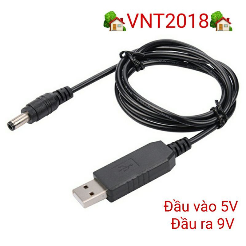 Dây chuyển đổi nguồn từ USB 5V sang 9V