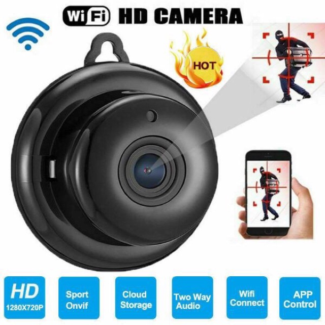 Camera An Ninh Mini Wifi Hồng Ngoại Góc Rộng V380 BH 2 năm | BigBuy360 - bigbuy360.vn