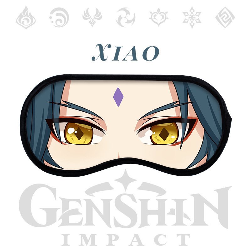 (25) Bịt mắt in hình GENSHIN IMPACT miếng bịt mắt ngủ anime chibi game xinh xắn độc đáo