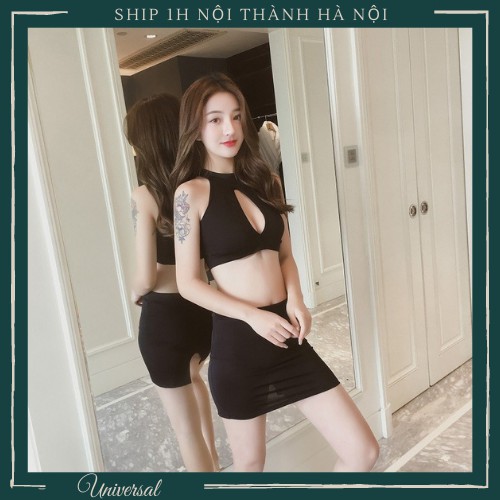Cosplay Cô Em Thư Kí Sexy Vô Cùng Gợi Cảm - Set Áo Yếm Kèm Váy Body UNIVERSALXXX - DCP07 | BigBuy360 - bigbuy360.vn
