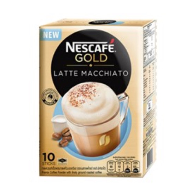 Cà phê hòa tan NesCafe Gold Latte Macchiato hộp 205g (hộp 10 gói)