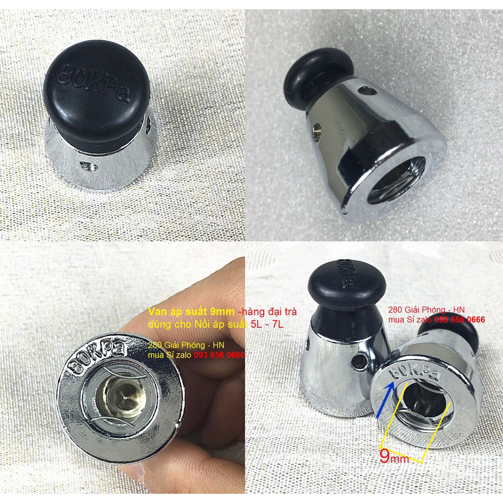 Van áp suất gas 9mm - dùng cho nồi áp suất gas Supor 1 tay cầm