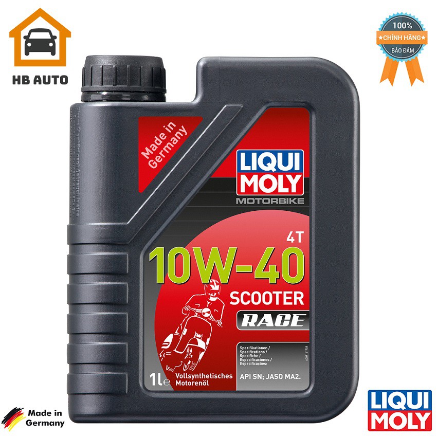 Dầu Nhớt Xe Tay Ga Motorbike 4T 10W40 Scooter Race Liqui Moly 20826 (1 Lít)