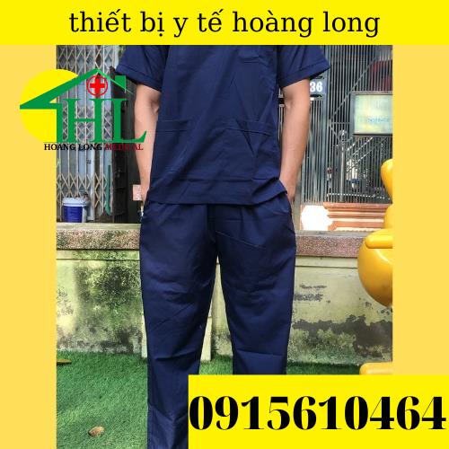 Bộ scrubs bác sĩ, quần áo y tế xanh navy nam, nữ các size S M L XL