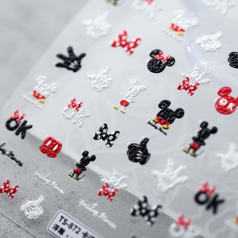 Miếng Dán Trang Trí Móng Tay Họa Tiết Hoạt Hình Phong Cách Phi Hành Gia / Chuột Mickey Minnie