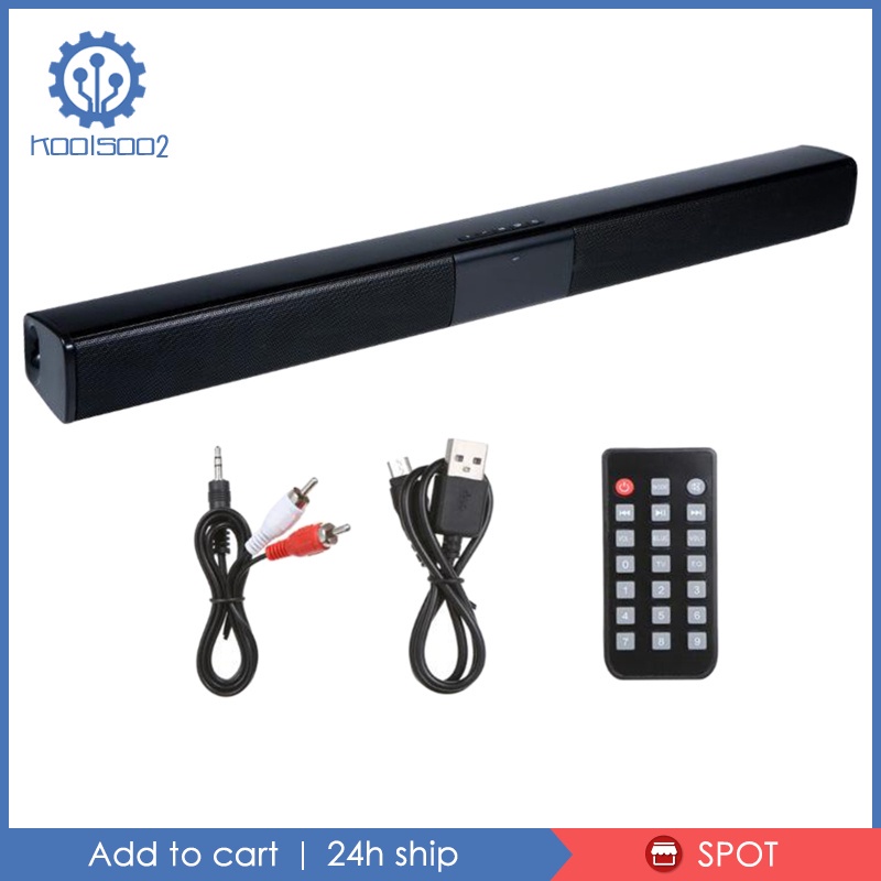 22inch Long Black Soundbar for TV Bluetooth Speaker Home Theater System