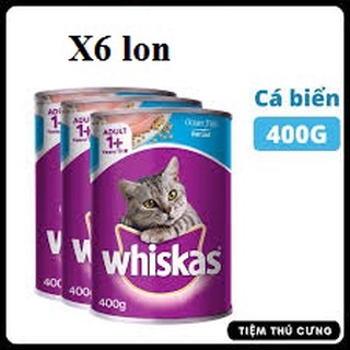 Combo 6 Lon Pate cho mèo Whiskas 400g