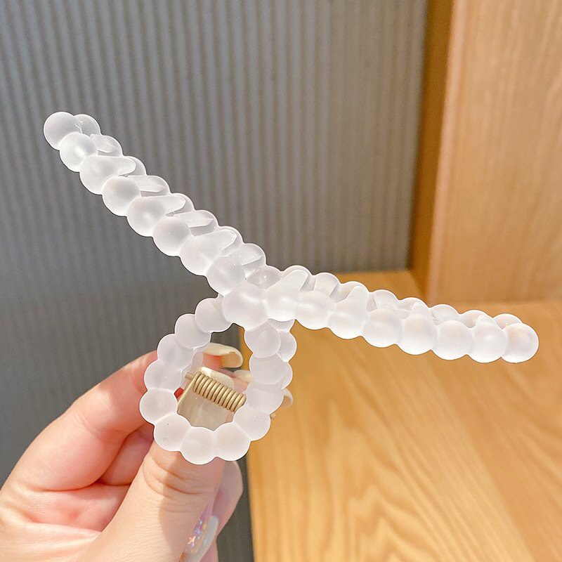 Kẹp tóc càng cua Hàn Quốc xinh Kẹp tóc xoắn hạt trong suốt cỡ lớn nhiều màu cặp búi tóc thời trang hotrend Aikimo KN4