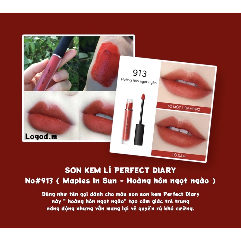 SĂN SALE⚡️Son Kem Lì Lâu Trôi Perfect Diary  - Logod.m