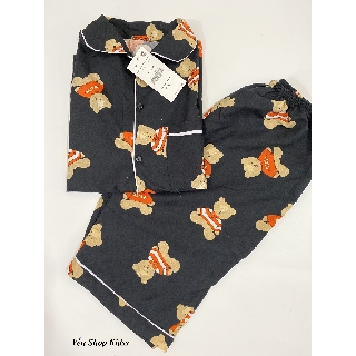 Bộ pijama lửng cho nữ chất kate thái