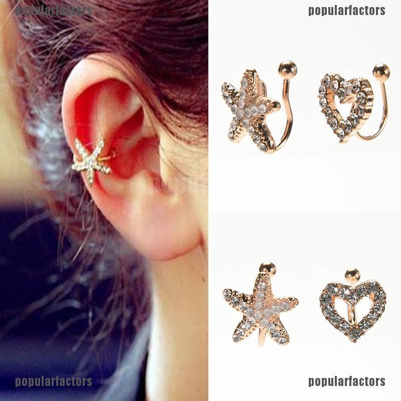 1 Khuyên Kẹp Vành Tai Hình Trái Tim