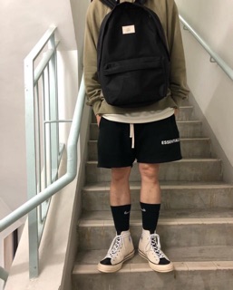 Quần short thun nam Essential fog