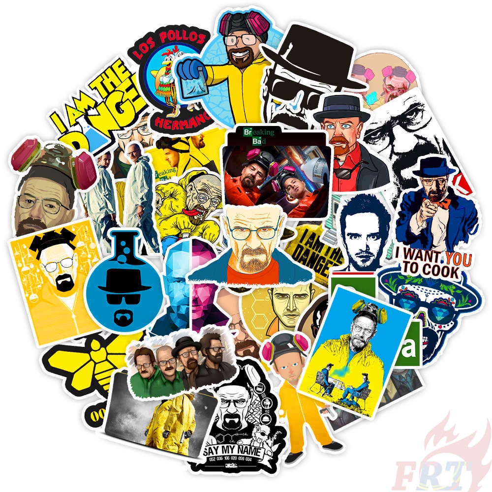 Bộ 100 Miếng Dán Họa Tiết Breaking Bad Màu Trắng Thời Trang Diy