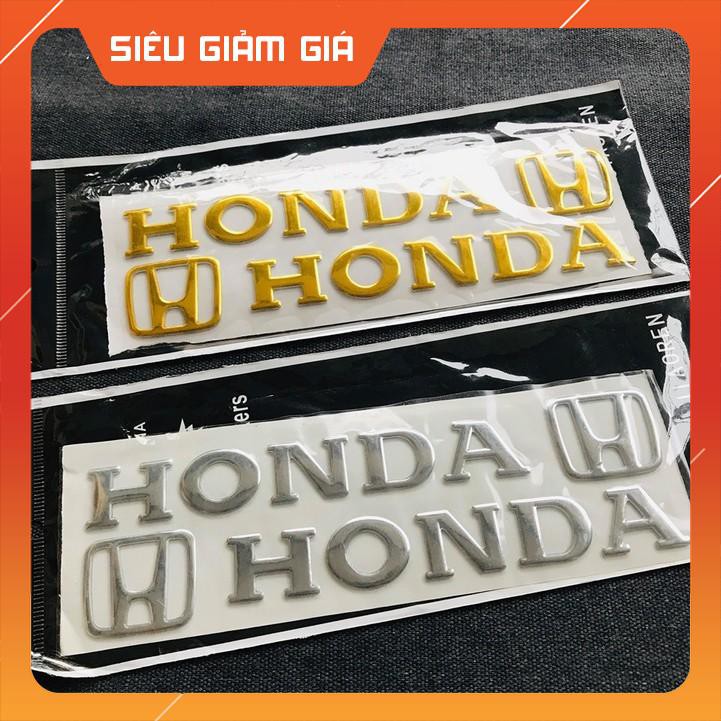 [SALE SỐC] [CÁC BIKER ƠI]CẶP TEM DÁN XE MÁY CHỮ NỔI LOGO HONDA TRANG TRÍ XE 2 MÀU LỰA CHỌN (SIÊU RẺ)