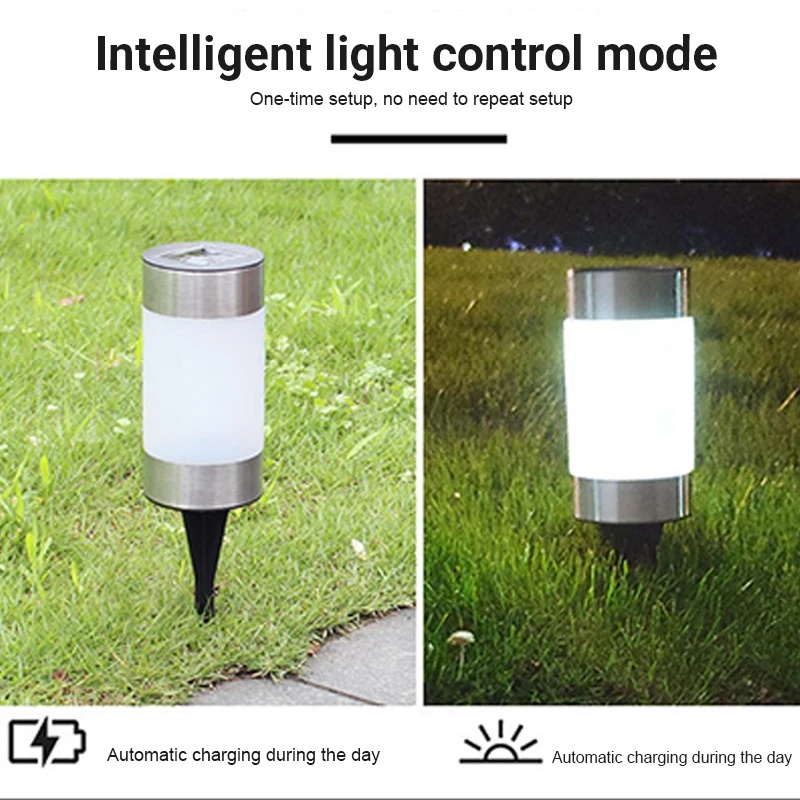 Đèn LED Năng Lượng Mặt Trời Hình Trụ Chống Thấm Nước Trang Trí Lối Đi Sân Vườn / Lối Đi Ngoài Trời / Trang Trí Sân Vườn