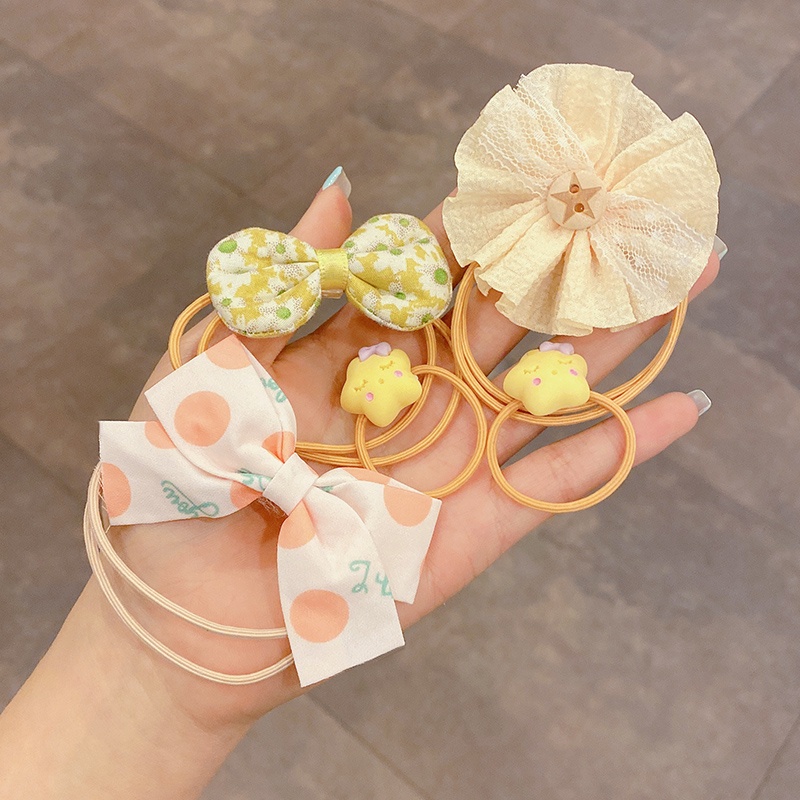 Dây Cột Tóc Thắt Nơ Không Đau Dễ Thương Cho Bé Gái