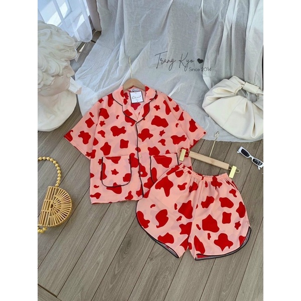 Bộ lụa Pijama cánh dơi