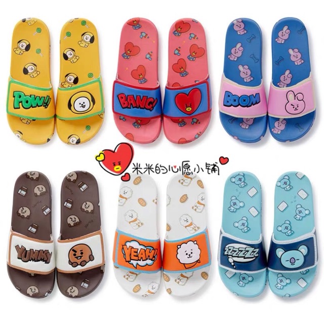 [CHÍNH HÃNG] DÉP BT21 BTS SLIPPERS MẪU MỚI 2019