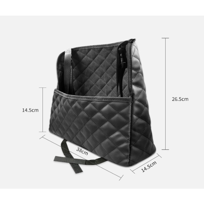 Túi đồ đa năng đính nơ dễ thương gắn ghế ngồi xe hơi  - D&A shop
