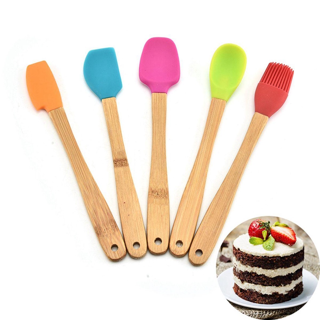 AUGUSTINA Dụng Cụ Trộn Bột Làm Bánh Chống Dính Với Tay Cầm Bằng Gỗ Tiện Dụng