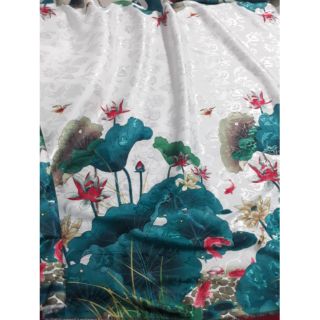 Combo vải gấm hoa sen